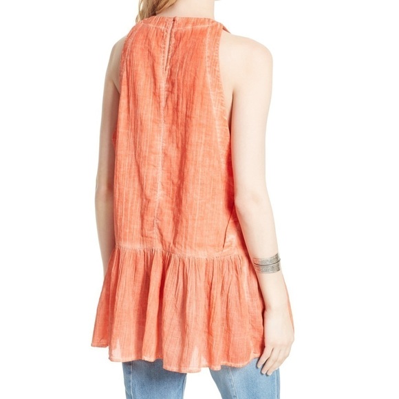 𝅺FREE People NWT Red/Orange Tunic Tank Top small - Picture 2 of 10